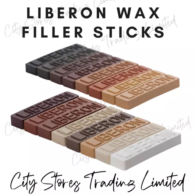 Liberon Wax Filler Sticks Repair Dents Scratch Colour Choice Teak Oak Walnut B2