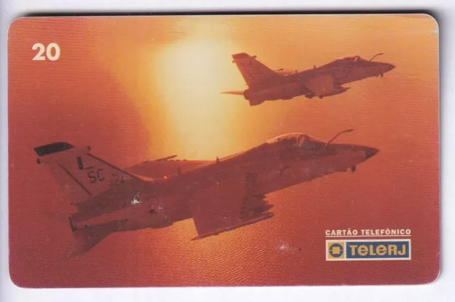 Armee Army Telecarte / Phonecard .. Bresil 20R Tlj Avion Jet Chasseur Magnetique