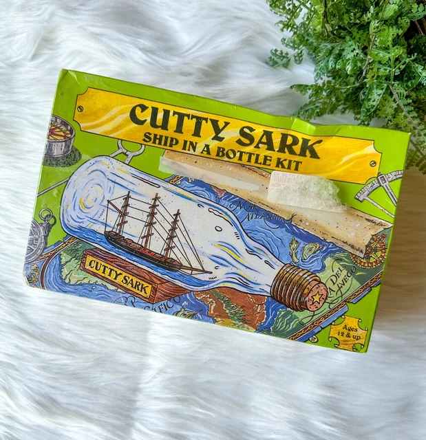 Cutty Sark Ship in a Bottle Model Making Kit #206 Factory Sealed 1984 Vintage