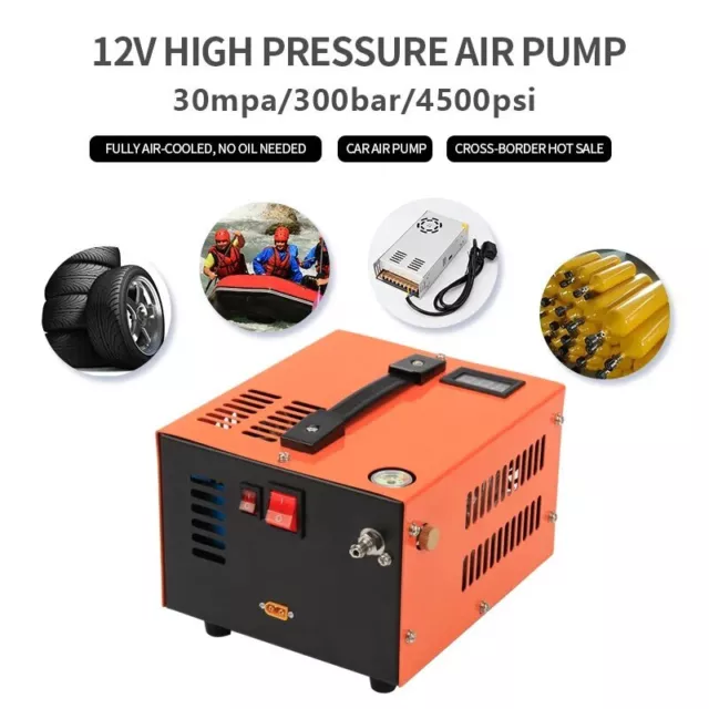 12V Vehicle High-pressure Air Pump 30mpa Electric Air Compressor Electric Pump