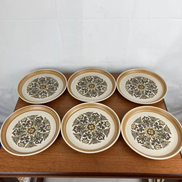 Set of 6 Langley Denby Canterbury Pattern Side Plates 6.5cm