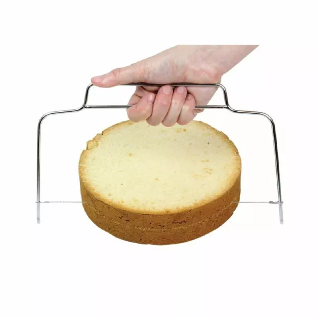 PME Cake Leveller in Steel - Easy to Adjust Levels with Serrated Blade 2