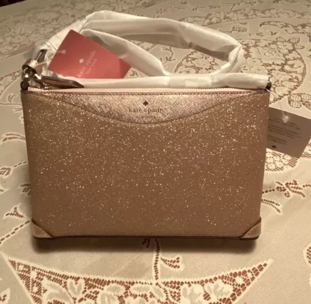 Kate Spade K4624 Glitter Fabric CrossBody Bag In Deep Nova