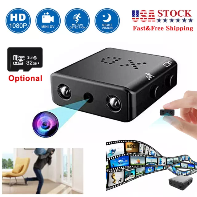 32GB HD 1080P Mini Camera DVR Camcorder  Night Vision Motion Home Security Cam