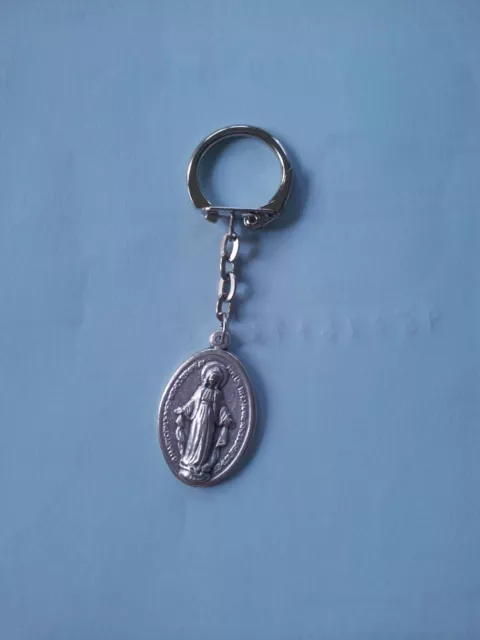 Schlüsselanhänger Wundertätige Medaille der Gottesmutter, silberfarben