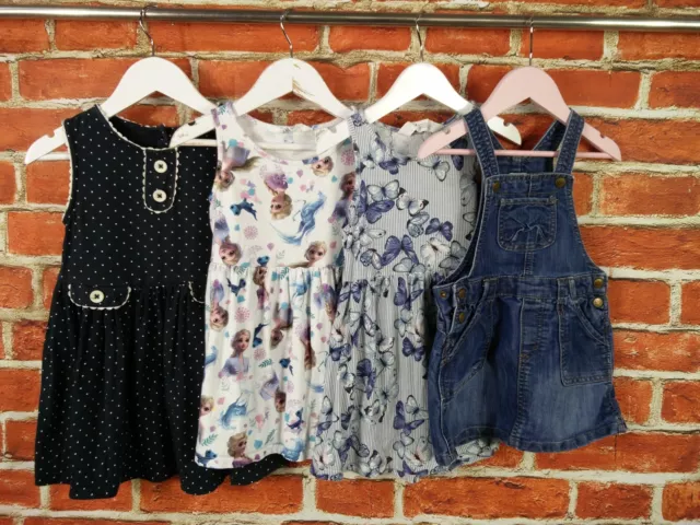 Pacchetto Abito Senza Maniche Ragazze Età 3-4 Anni Next H&M Jersey Pinafore 104Cm