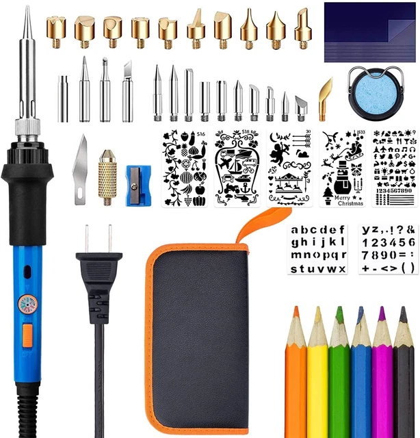 62PCS Wood Burning Kit, Pyrography Pen Soldering Iron Wood Tool and Creative US 62PCS Wood Burning Kit, Pyrography Pen Soldering Iron Wood Tool and Creative US