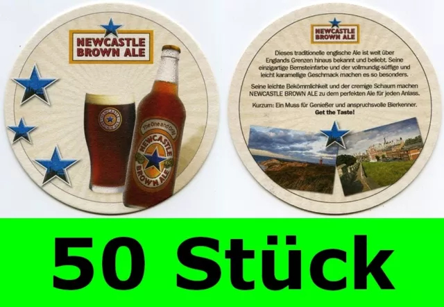 50 Stück Bierdeckel Newcastle Brown Ale England Bar Theke Tresen Party beermat 4
