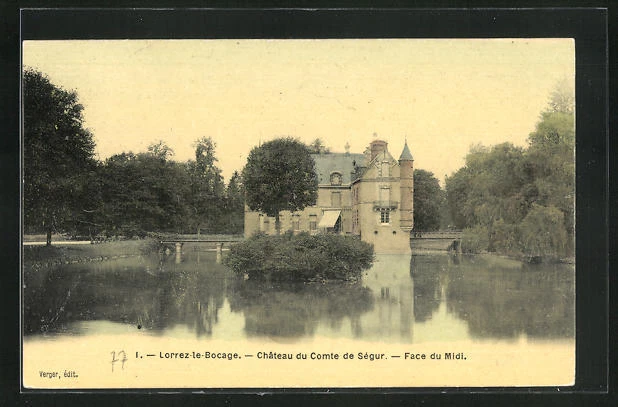 CPA Lorrez-le-Bocage, Chateau du Comte de Sègur - Face du Midi