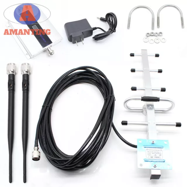 900MHz 2G/3G/4G Mobile Cell Phone Signal Amplifier Repeater Universal+Antenna