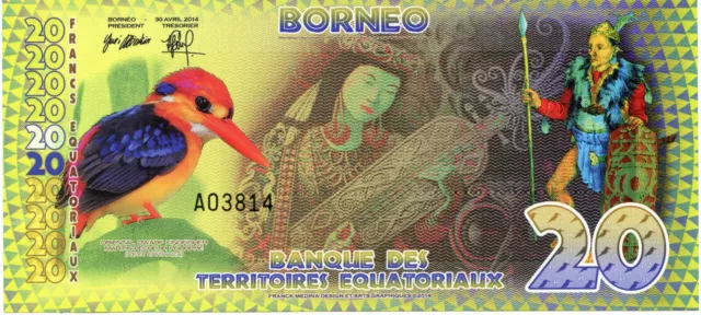 Borneo 20 Francs Banknote. Uncirculated. Lot 2401 2