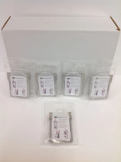 NEW Identity Stronghold - Pack of 5 - Secure RFID Badge Holder- Heavy Duty, QTY