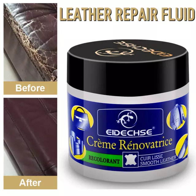 LEATHER VINYL REPAIR Cream Filler Compound Leather Restoration Cracks ...