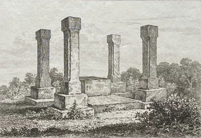 Rovine Re Per Axum Aksum Abissinia Etiopia Incisione Verso 1850, Africa 3