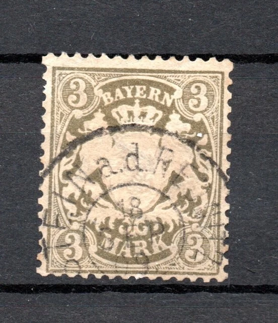 Bavaria (Germany) 1900 old 3 Mark definitive stamp (Michel 69) used