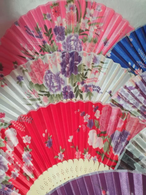 Joblot 30 pcs Quality small Wooden flower design Chinese Folding Hand Fan lot 22 2