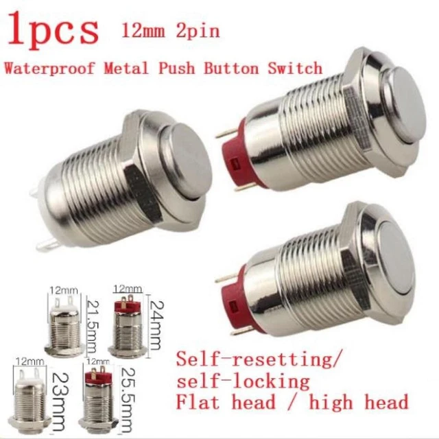 Velleman R1710 SPDT 1 no 1 NC alta rotonda interruttore a pulsante in