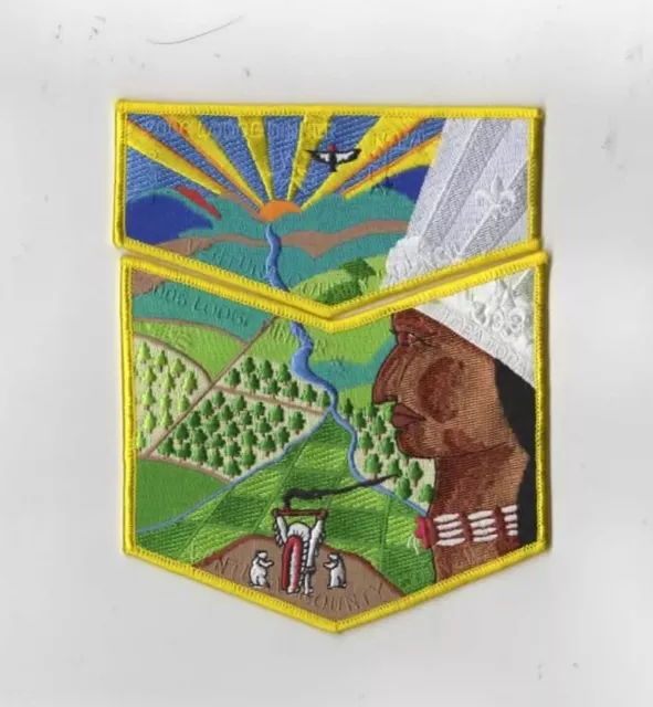 Topa Topa Lodge 291 '96 NOAC Flap Set YEL Bdr. Ventura County Council [MK-5857]
