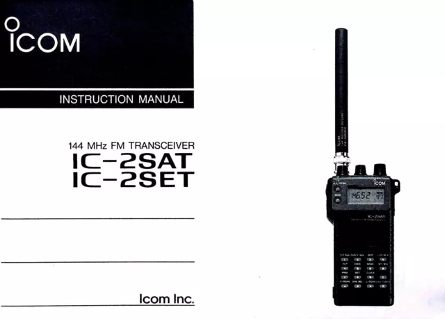 Icom Ic-2Sat / Ic-2Set Ht Transceiver Original Instruction Manual