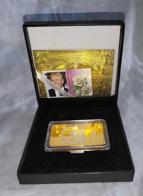 Fort Knox Silver Gold Bar Donald Trump Signed 2024 israel Stamp Pray for Peace 2