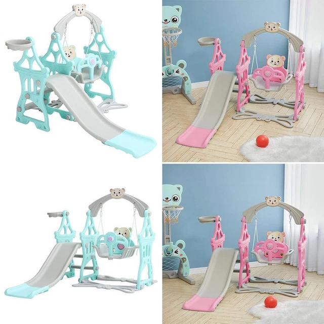 Toddler Climber Set Kids Slide Play Swing and Slide In & Outdoor Playground Toys