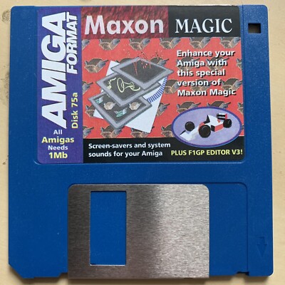 AMIGA floppy-Amiga formato coverdisk 75a-Maxon Magic-verificati senza errori 