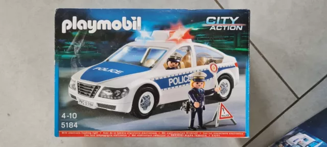 Playmobil City Action 5184 pas cher, Voiture de police avec lumières  clignotantes
