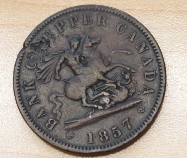 1857 Bank Of Upper Canada One Penny Token