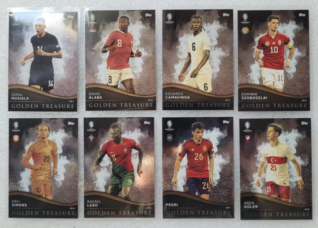 Topps Match Attax UEFA Euro 2024 Set 8 Cartes Golden Treasures - ULTRA RARE