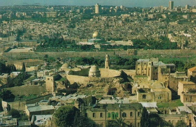 Israel 🇮🇱 AK PPC Jerusalem Altstadt old city Felsendom Al Aqsa Moschee 1985