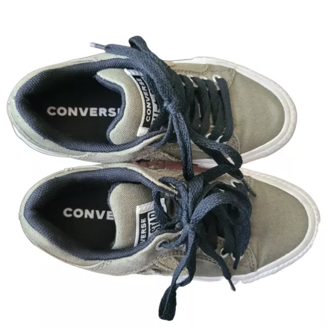 converse chuck taylor low top army green sneaker shoes little kid Toddler sz 11 3