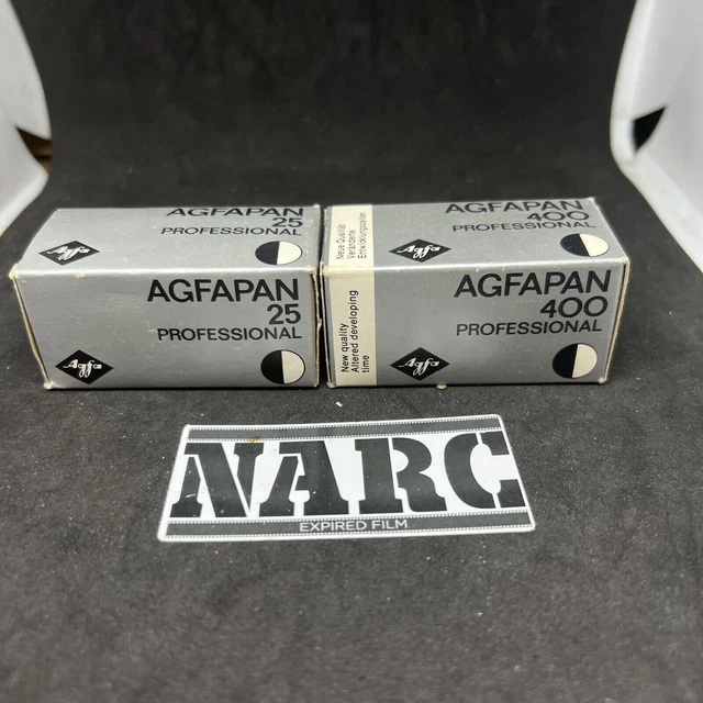 Agfa Agfapan 25 & 400 Professional 35MM Film expired film auction for 2 films