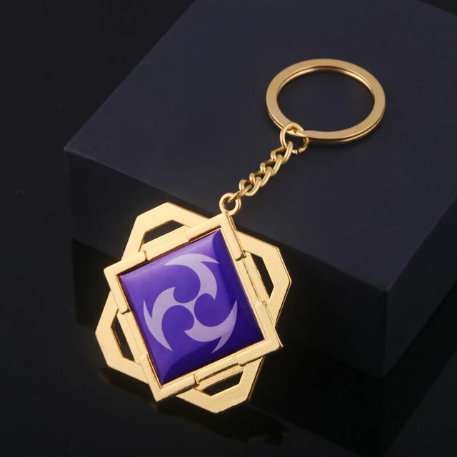 Rongji Jewelry Genshin Impact Figure Portachiavi - Occhio Di Dio Luminoso Portachiavi Hot Game Project Cosplay Costume Ciondolo Accessori Ice C Medium 109012127