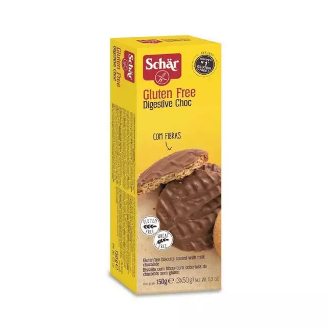 NEW Dr Schar Digestive Choc Biscuits 150g x 6 (Gluten Free)