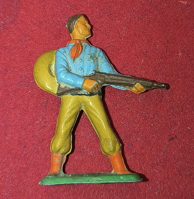 Petit Soldat En Plastique Trappeur Western Cow Boy Elastolin - Occasion Très Bon état