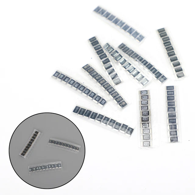 2512 100pcs SMD Résistance Assortis 2W 0.001R-0.1R 10 Valeurs x 10PCS S