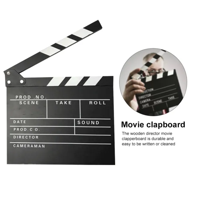 Accesorios de fotografía de video de madera portátiles para director de películas decoración del hogar estudio de video