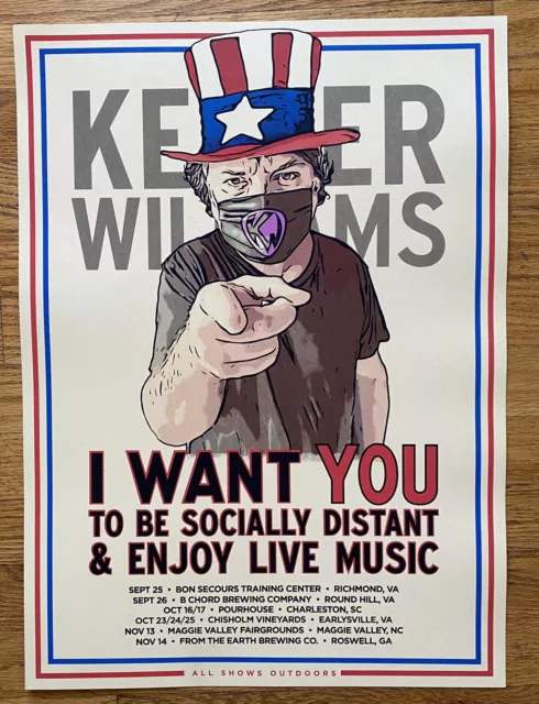 Keller Williams Fall Tour 2020 Original Silkscreen Concert Poster