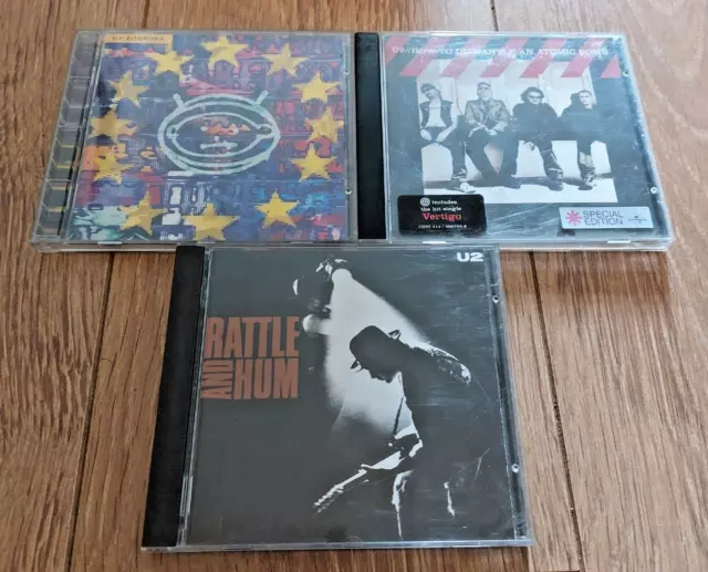 U2 ~ 3 X Cd Albums Zooropa , Rattle And Hum , How To Dismantle An Atomic Bomb