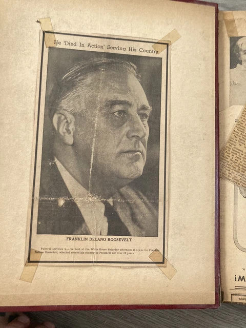 scrap book of president Roosevelt