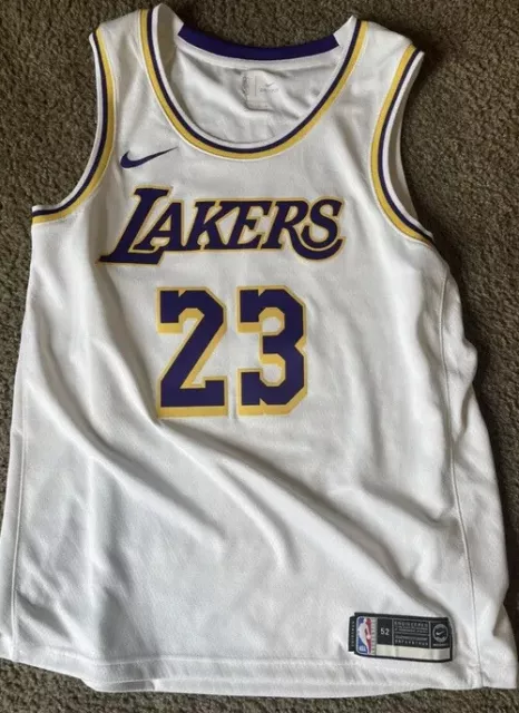 LeBron James Blue Los Angeles Lakers Jersey NEW w/ WISH SPONSER PATCH Size  52 XL