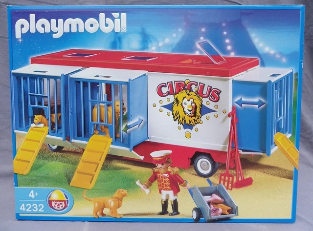 Playmobil 4232 Cirque - Roulotte, Dresseur De Lion, Manège Et Artiste - Boîte Neuve