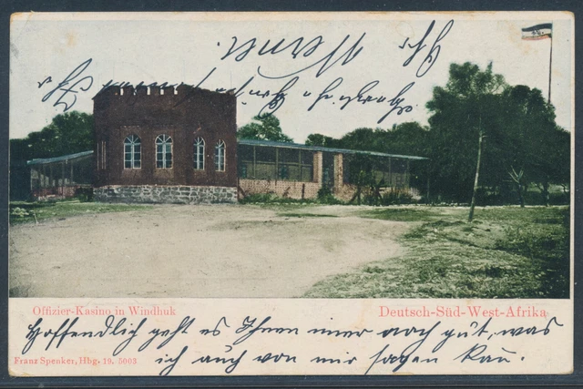 DSW Feldpost-AK Offizier-Kasino Windhuk 1907 Inlandsverwendung Outjo (7796)