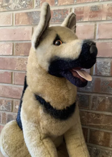 Life Size Realistic German Shepard Dog Plush Stuffed Animal Huge Classic 90s