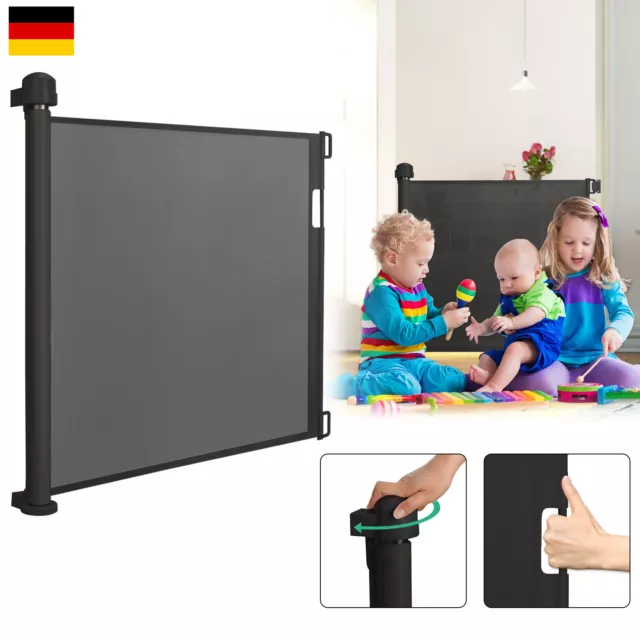 150cm Pet Dog Gate Safety Guard Baby Toddler Stair Gate Fences Isolation Black