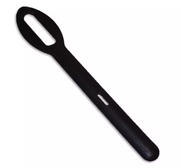 Tupperware Slotted Stir Utensil Serving Spoon 12" Long Kitchen Tool Black 2741