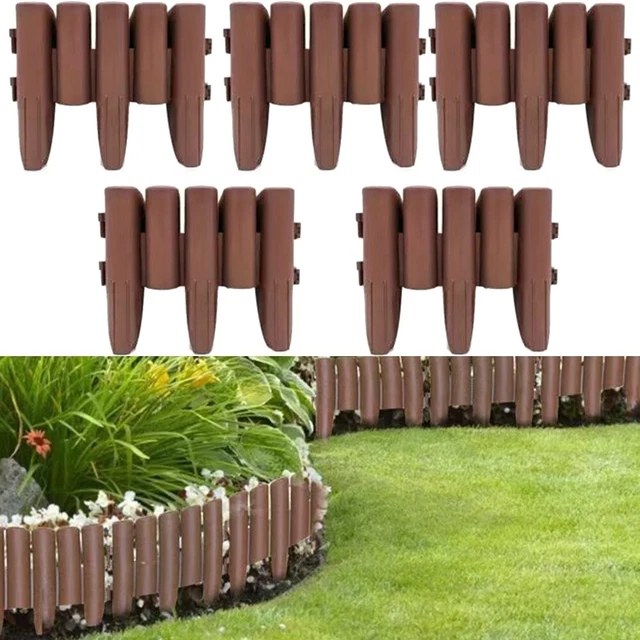 BORDURE DE PELOUSE plastique 14 m aspect bois lit de fleurs bordure en