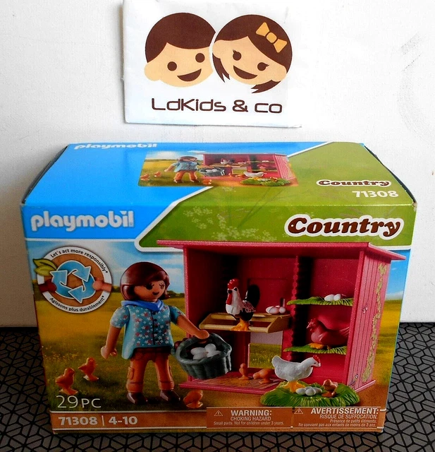Playmobil Country 71249 pas cher, Tracteur avec remorque