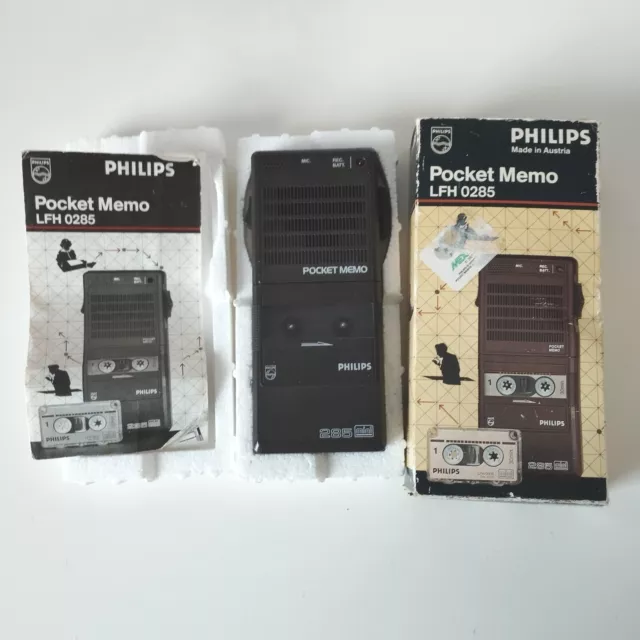 Philips Pocket Memo Recorder LFH 0285 Dictaphone Voice Recorder Boxed