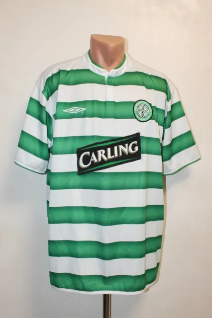 Celtic Glasgow Football Shirt Jersey Camiseta Soccer 2003 2004 Home Size XXL Men